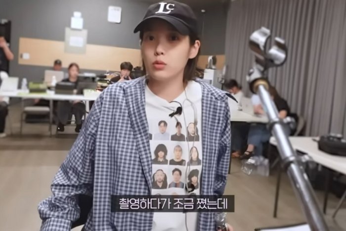 아이유 "촬영하다 살쪘는데 훨씬 예쁘대"…물오른 미모 근황